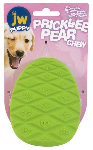 JW Puppy Prickl-ee pear chew på hunique.dk