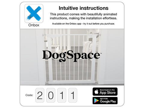 DOGSPACE LASSIE PRESSURE FITTED PET GATE, WHITE på hunique.dk