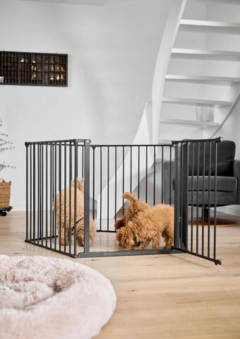 DOGSPACE MAX MULTI EXPANDABLE PET ROOM DIVIDER, BLACK på hunique.dk