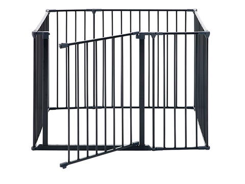 DOGSPACE MAX MULTI EXPANDABLE PET PEN WITH GATE, BLACK på hunique.dk