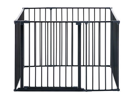 DOGSPACE MAX MULTI EXPANDABLE PET PEN WITH GATE, BLACK på hunique.dk