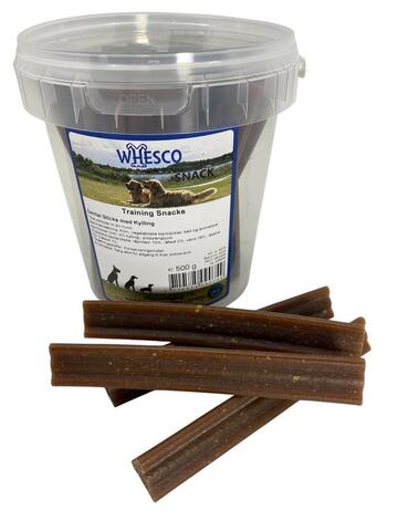 Whesco Dental sticks i bøtte Kylling 500 gr. på hunique.dk