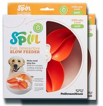 Paw Spin Aktiverings slowfeeder - Rød på hunique.dk