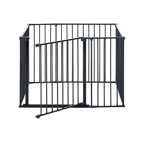 DOGSPACE MAX MULTI EXPANDABLE PET PEN WITH GATE, BLACK på hunique.dk