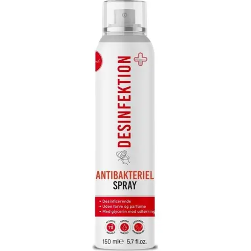 Desinfektion+ Antibakteriel Spray 70% på hunique.dk